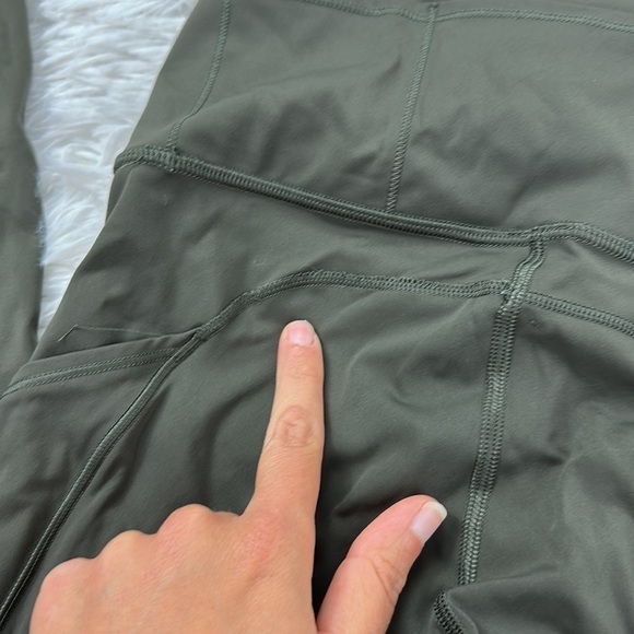 Lululemon Fast and Free Tight II 25" *Non-Reflective Nulux Dark Olive - Picture 6 of 8